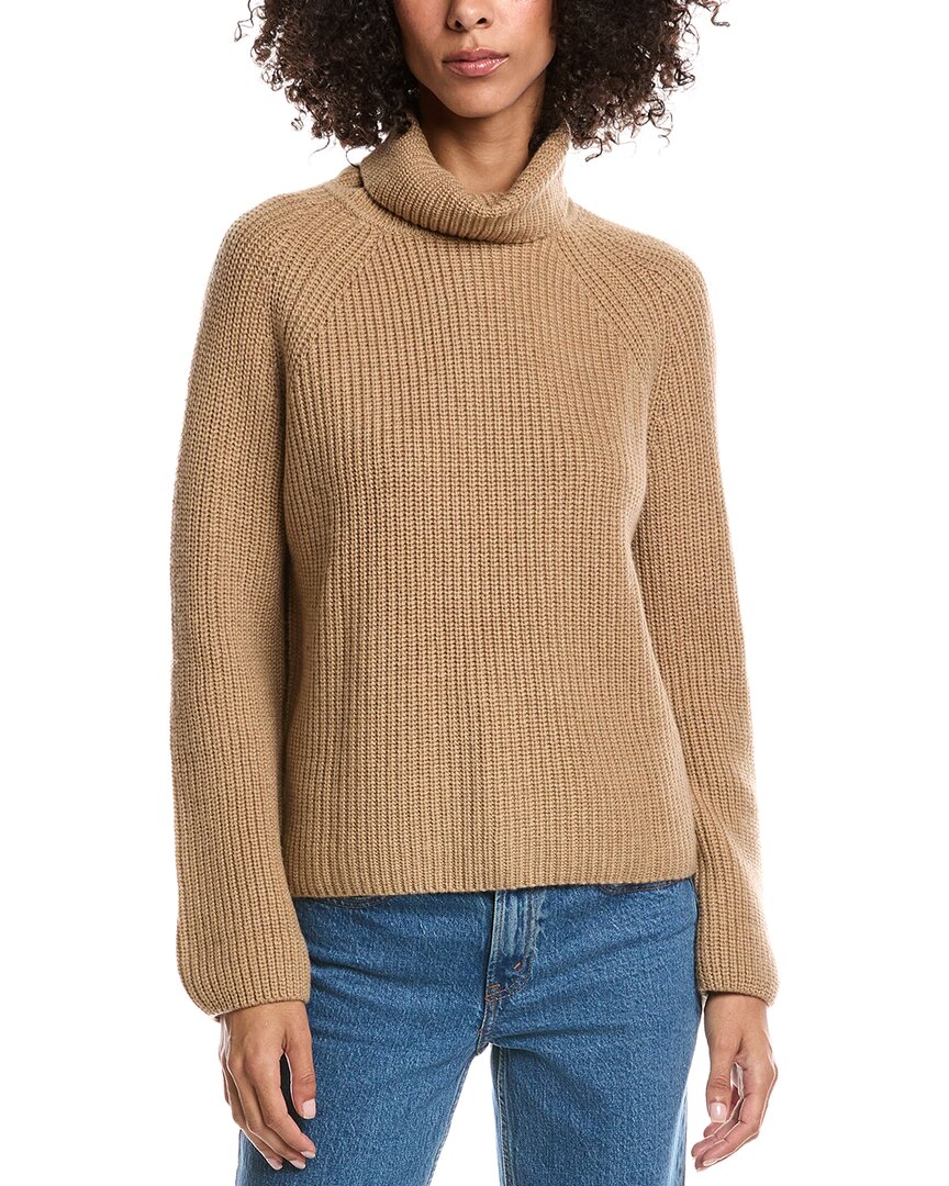Forte Cashmere Luxe Wool & Cashmere-blend Turtleneck Sweater In Brown