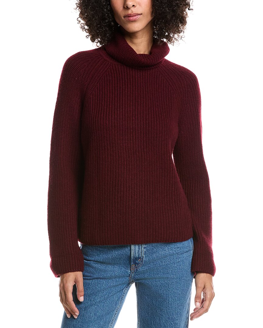Forte Cashmere Luxe Wool & Cashmere-blend Turtleneck Sweater In Burgundy