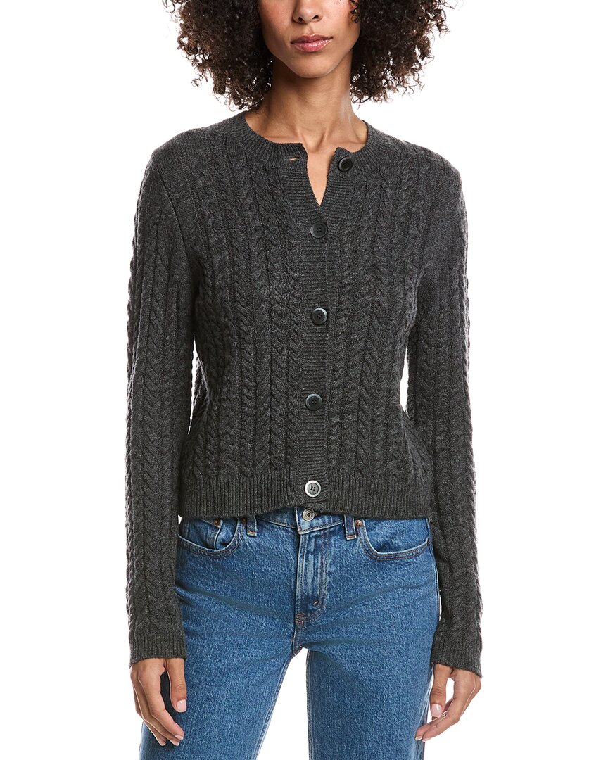 Forte Cashmere Cable Wool & Cashmere-Blend Cardigan