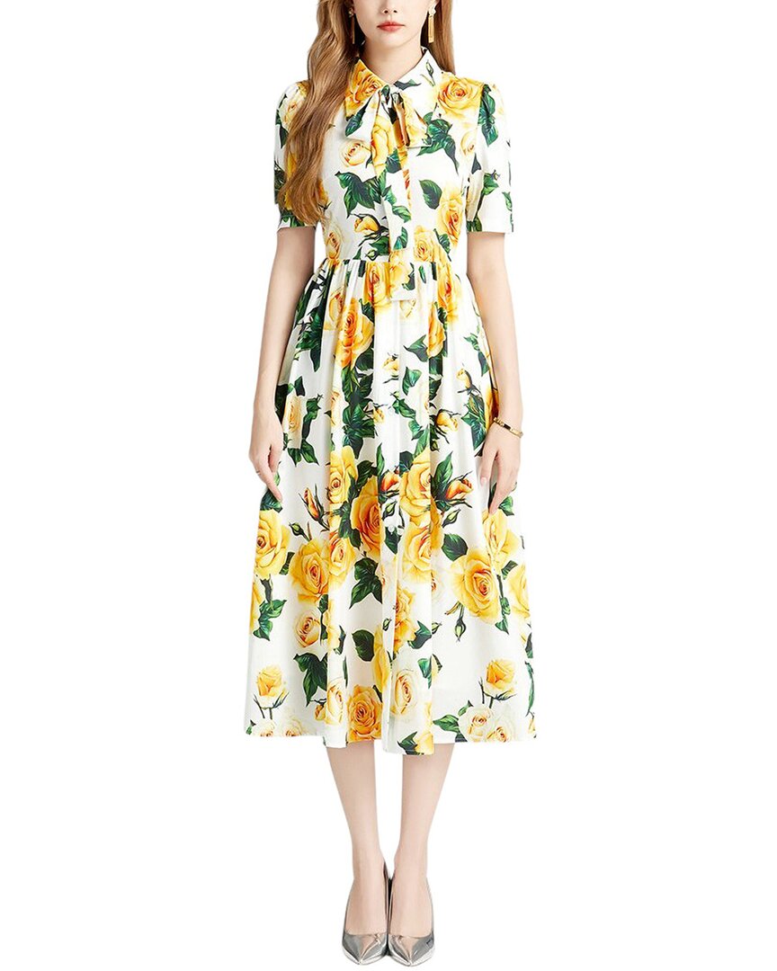 Elaine Midi Dress In White