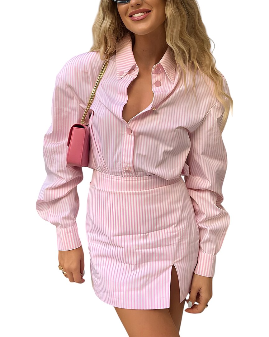 Camila Blanco 2pc Shirt & Skirt Set In Multi