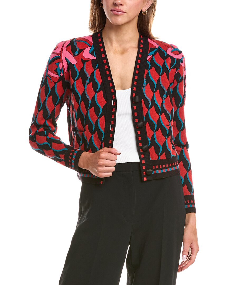 Diane Von Furstenberg Hima Cardigan In Red
