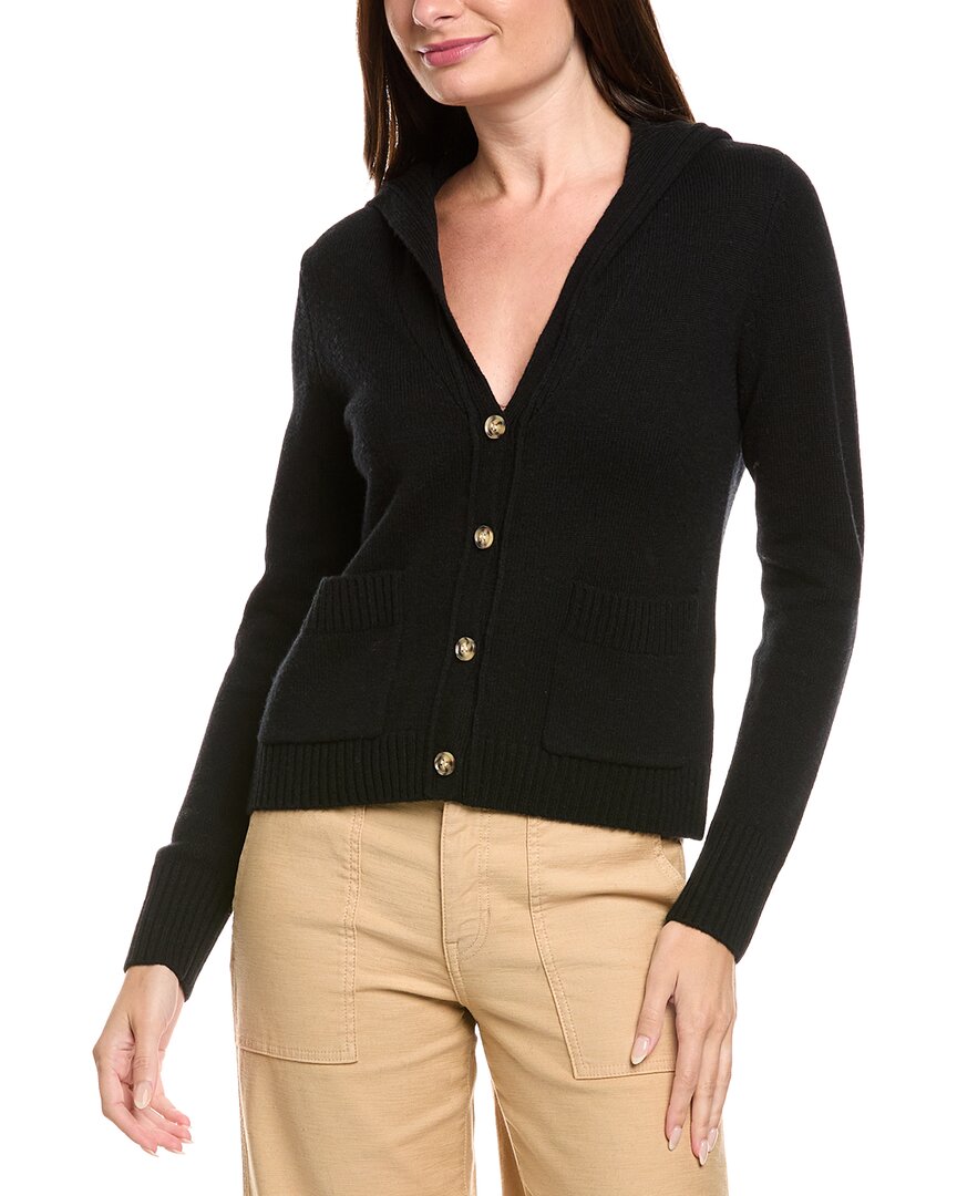Kier + J Wool & Cashmere-blend Cardigan In Black
