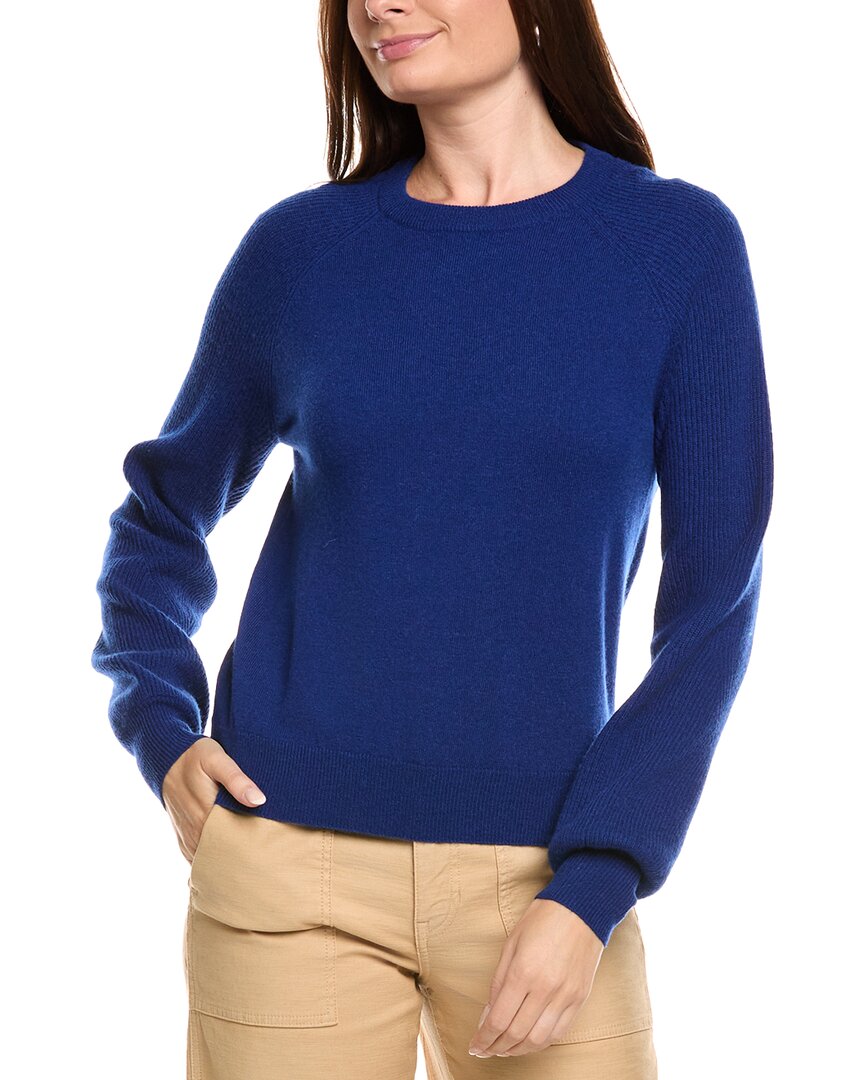 Kier + J Wool & Cashmere-blend Sweater In Blue