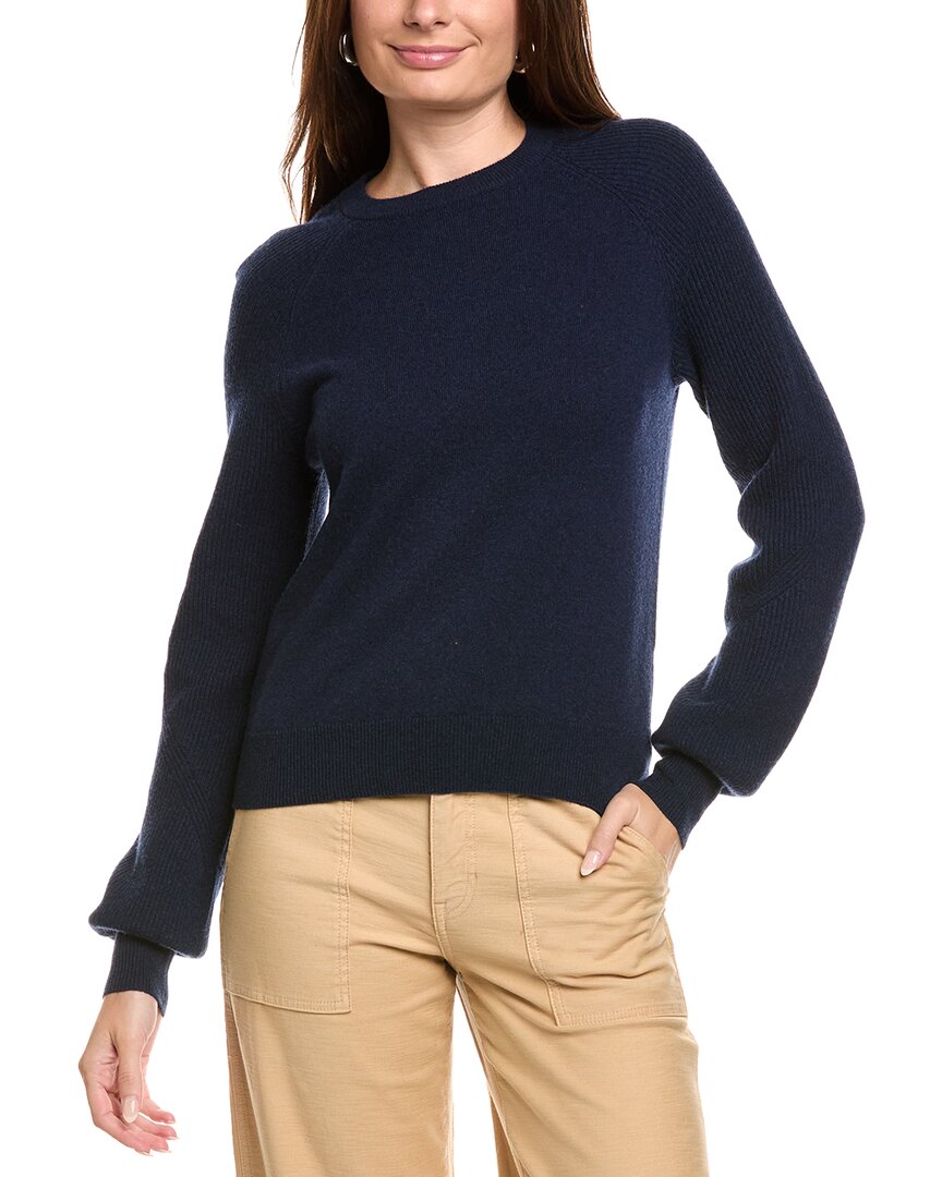 Kier + J Cable Wool & Cashmere-blend Sweater In Blue