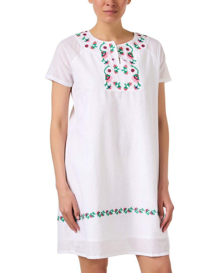 Ro's Garden Norah Midi Shift Dress In White