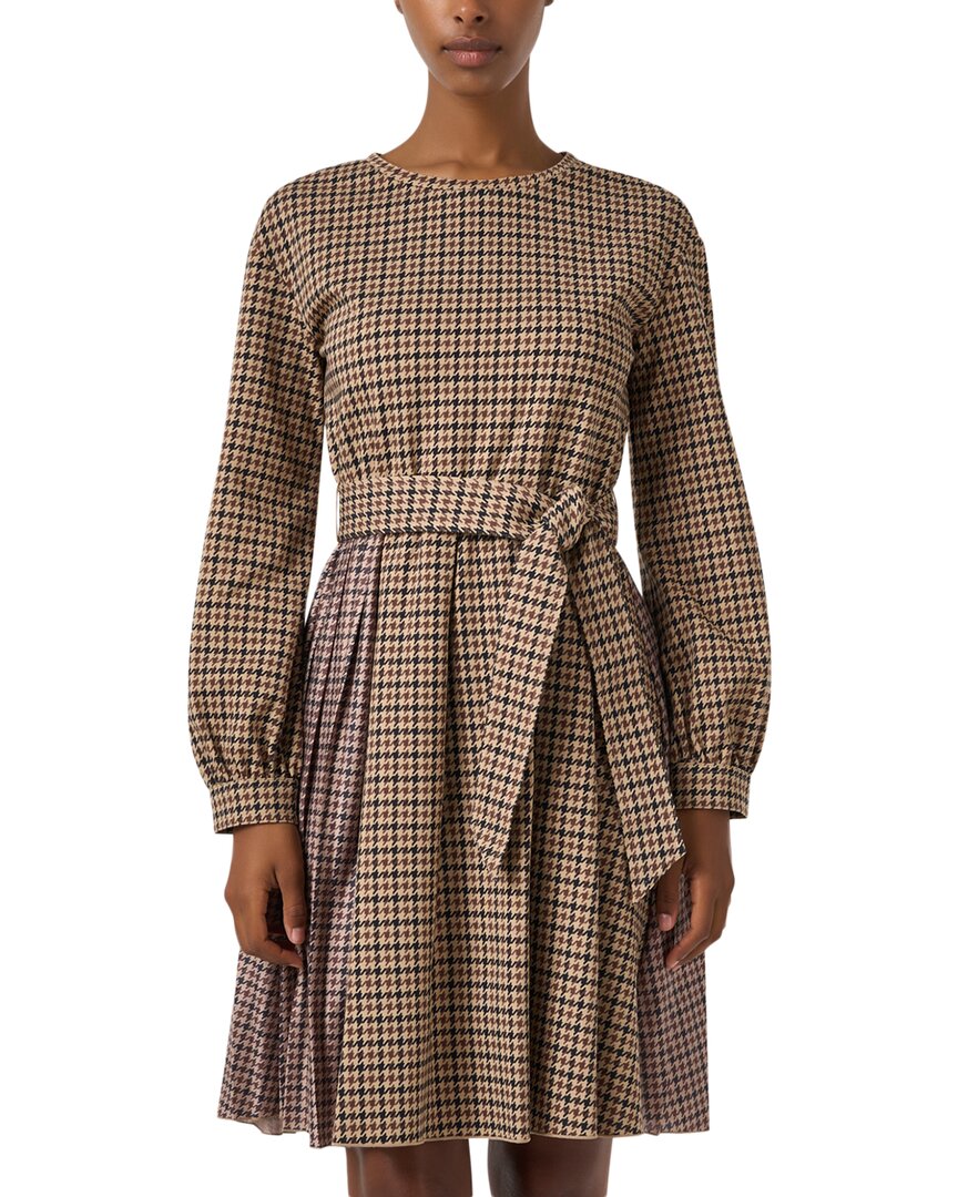 Weekend Max Mara Mini Belted Dress In Brown