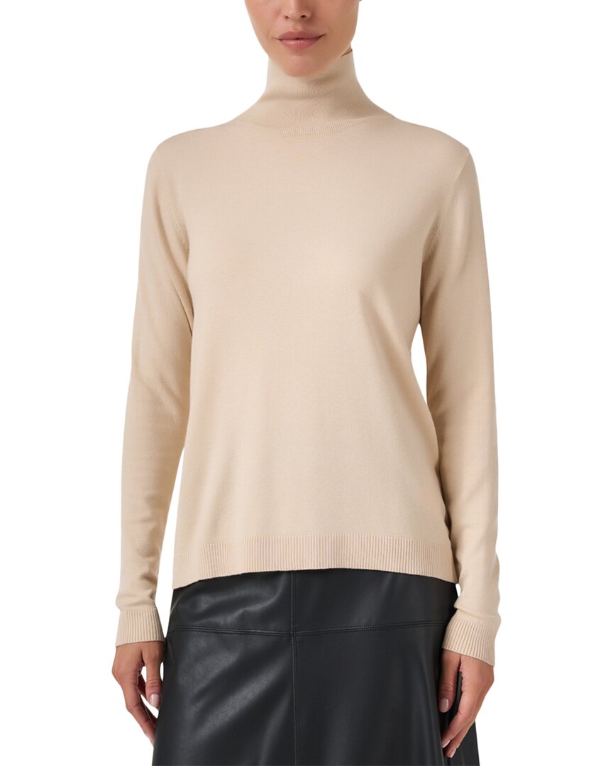Weekend Max Mara Women's Kiku Silk And Wool Lightweight Rollneck Jumper Beige In Brown