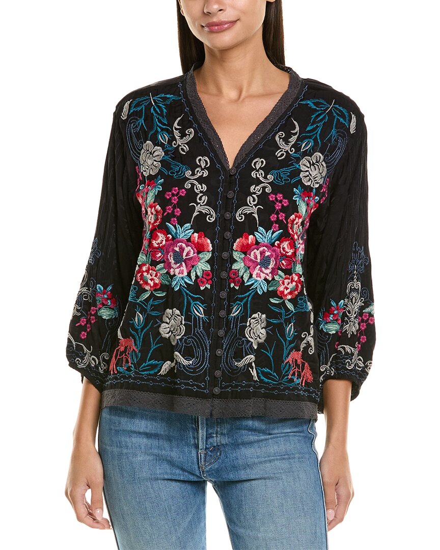 Johnny Was Velouette Blouse In Black