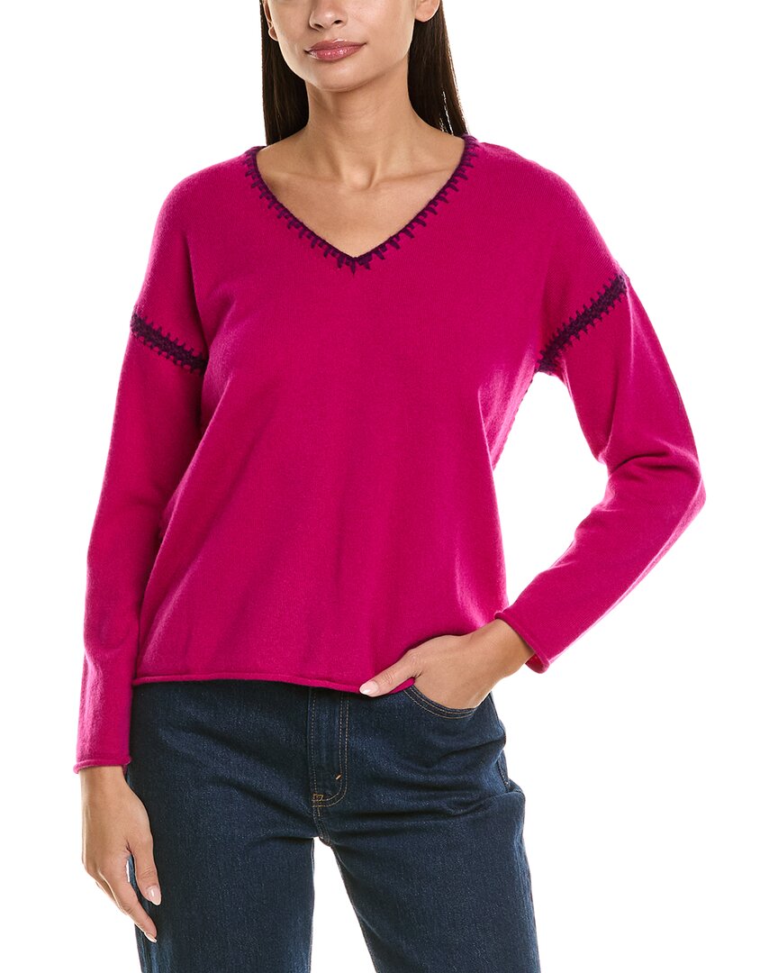 Johnny Was Petite Wool & Cashmere-blend Pullover In Pink