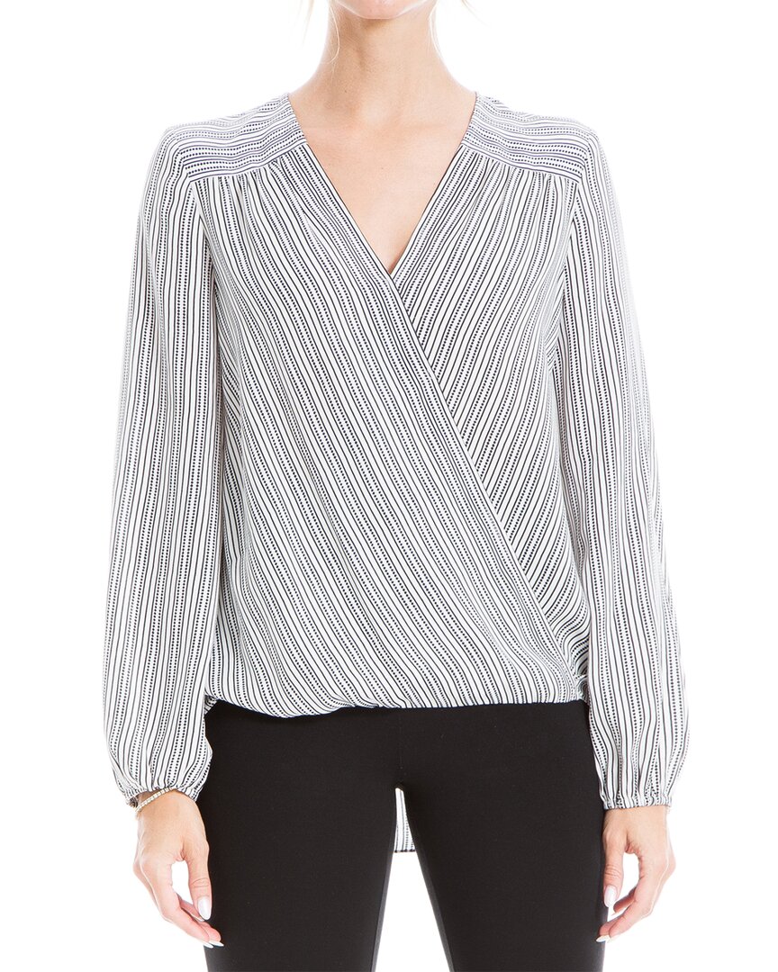 Max Studio Crepe Top In Gray