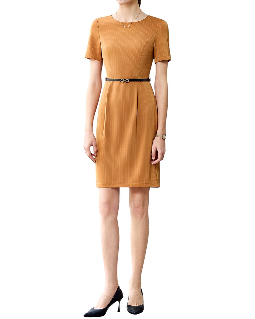 Bossy Chic Mini Dress In Brown