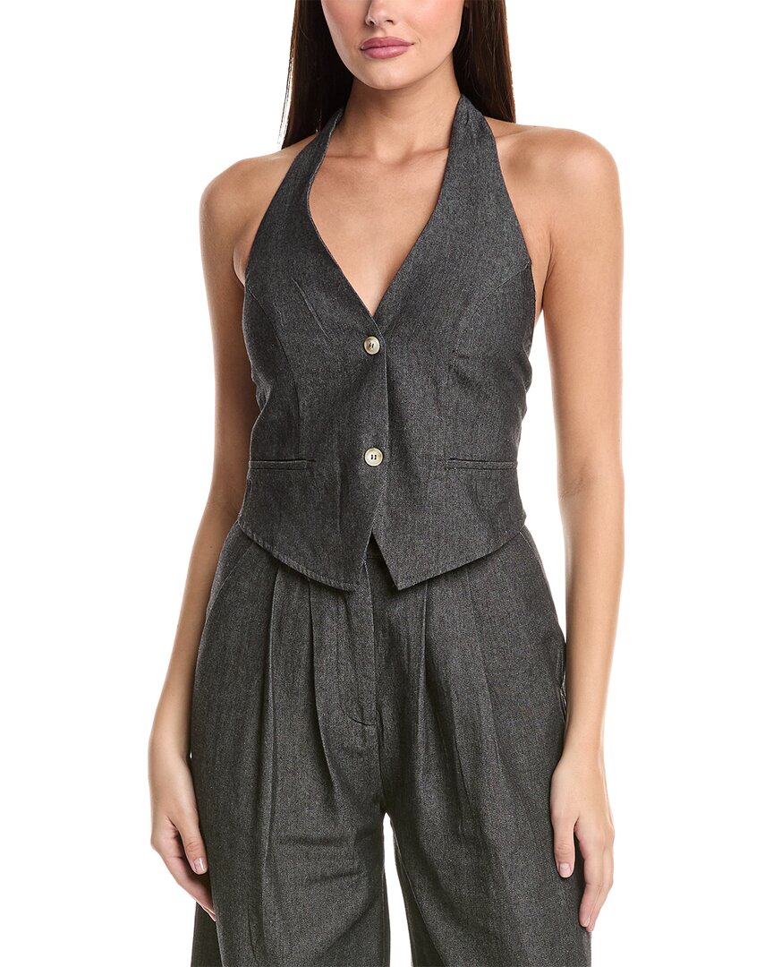 Luxe Always Halter Top In Black