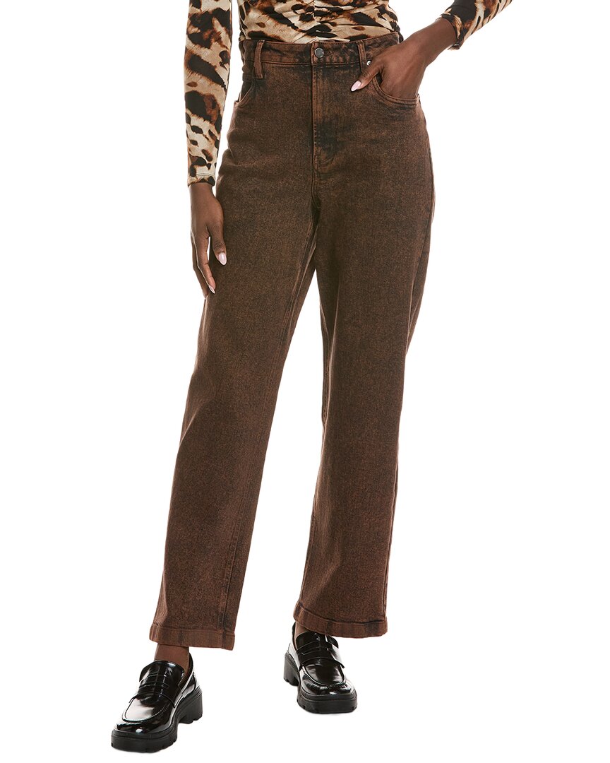 Kenneth Cole Baggy Boyfriend Jean In Brown