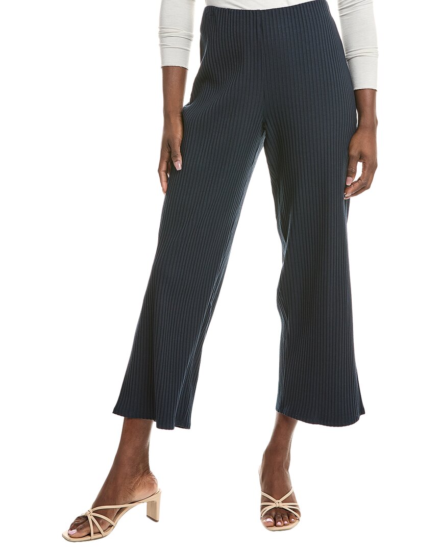 Eileen Fisher Wide Ankle Pant In Blue