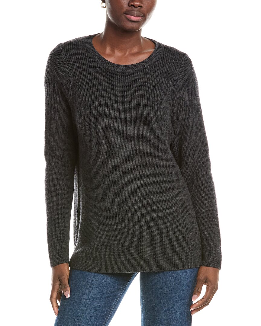 Eileen Fisher Wool Pullover In Gray