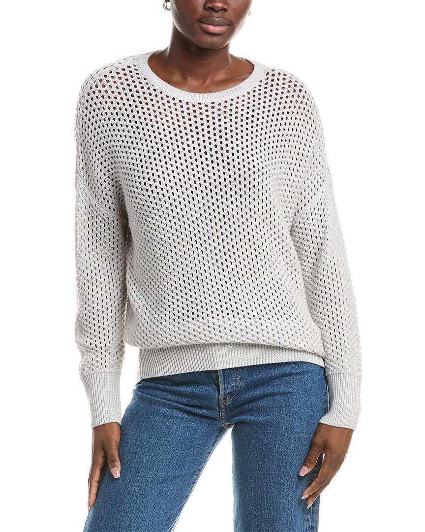 Eileen Fisher Textured Wool Sweater In Gray