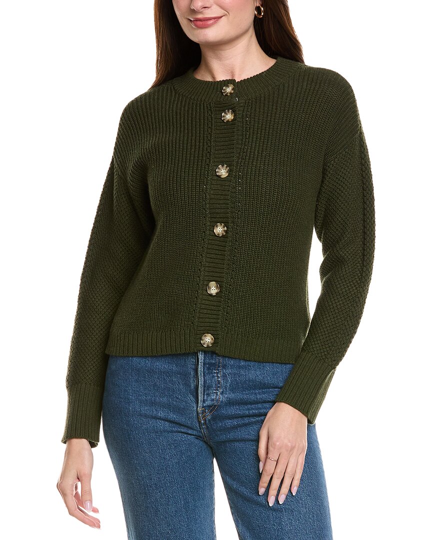 Hannah Rose Priscilla Cashmere-blend Cardigan In Green