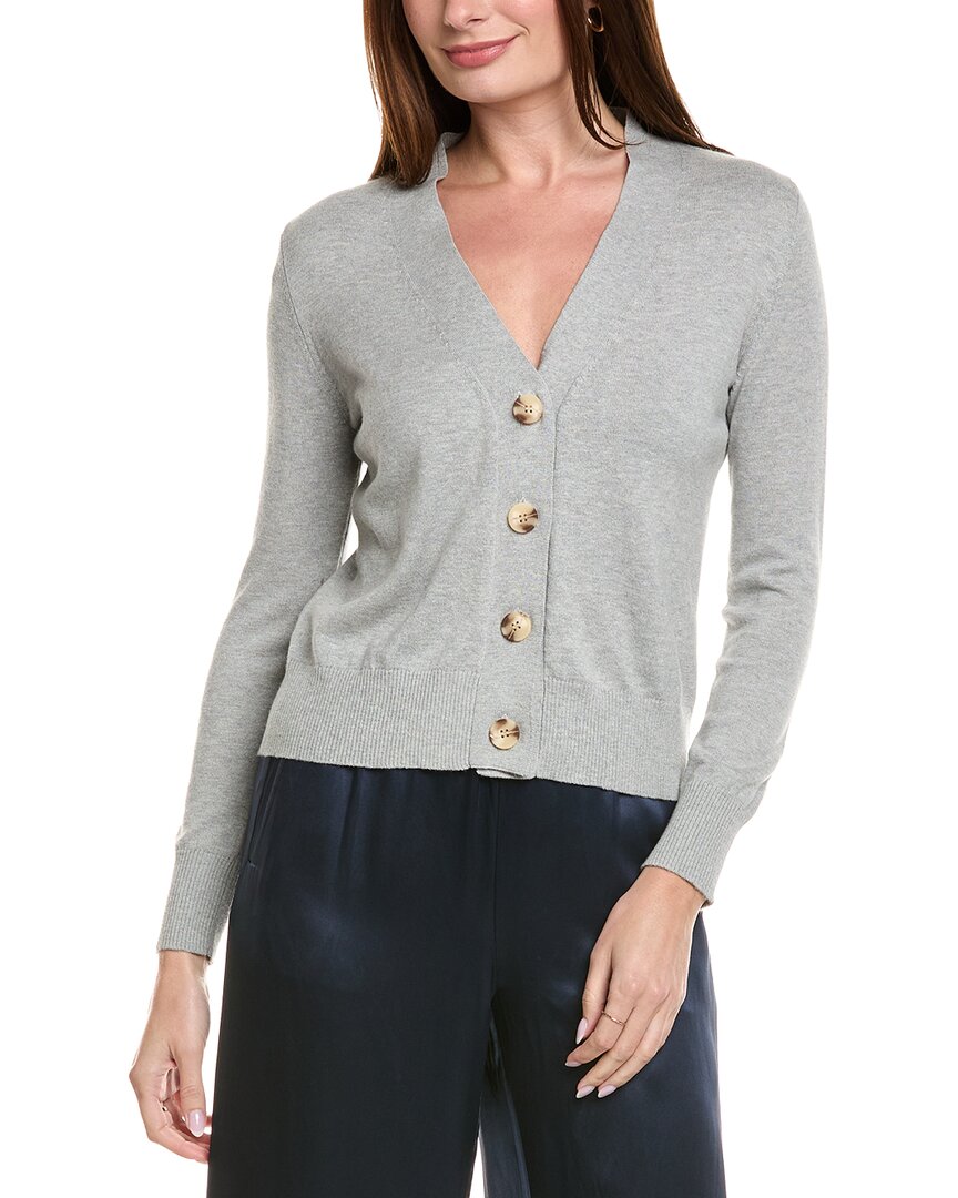 Hannah Rose Four-button Cashmere-blend Cardigan In Grey