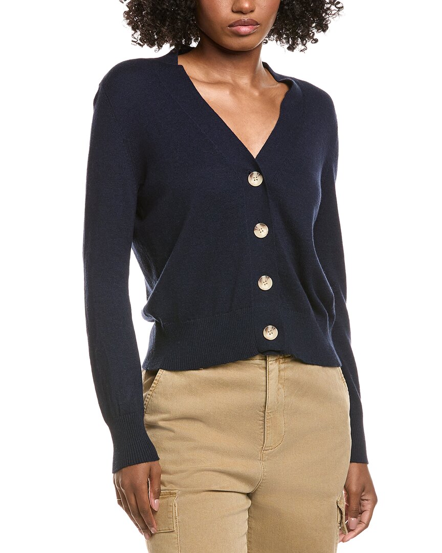 Hannah Rose Four-button Cashmere-blend Cardigan In Blue