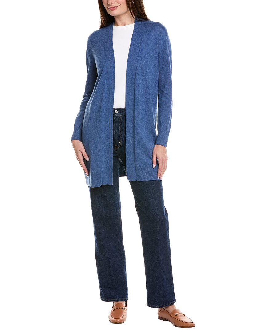 Hannah Rose Relaxed Cashmere-blend Duster In Blue