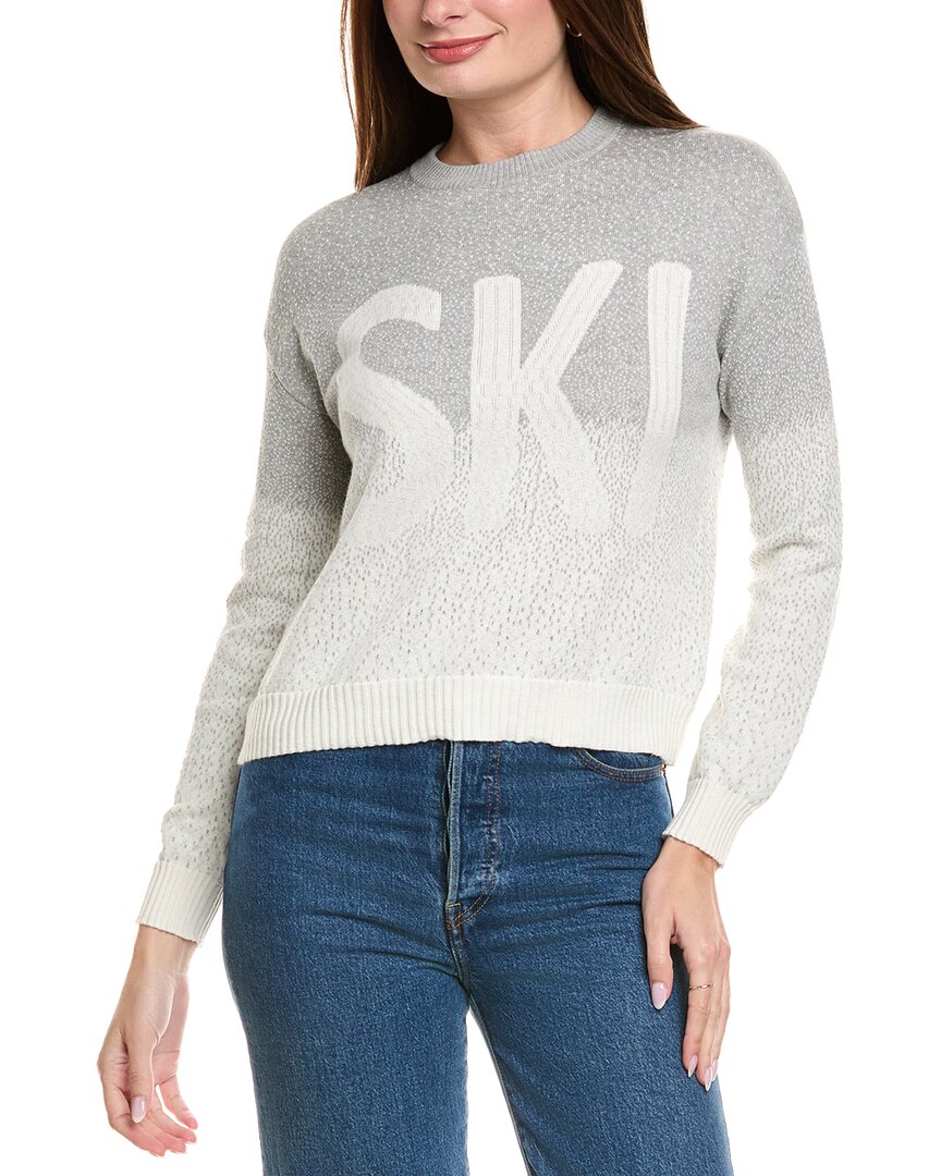 Hannah Rose Snowfall Ski Crewneck Cashmere-blend In Gray