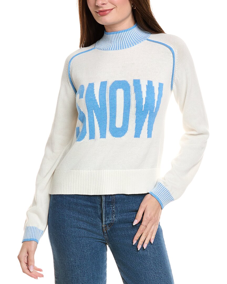 Hannah Rose Snow Reverse Jersey Cashmere-blend Pullover In White