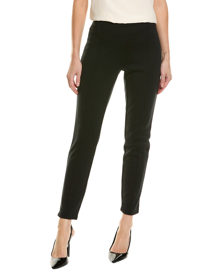 St John St. John Pull-on Wool-blend Pant In Black