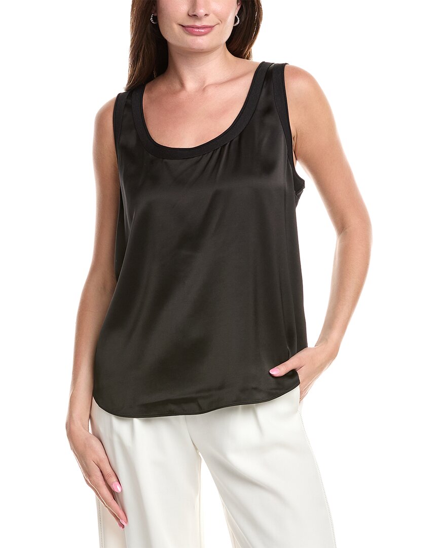 St John St. John Satin Top In Black