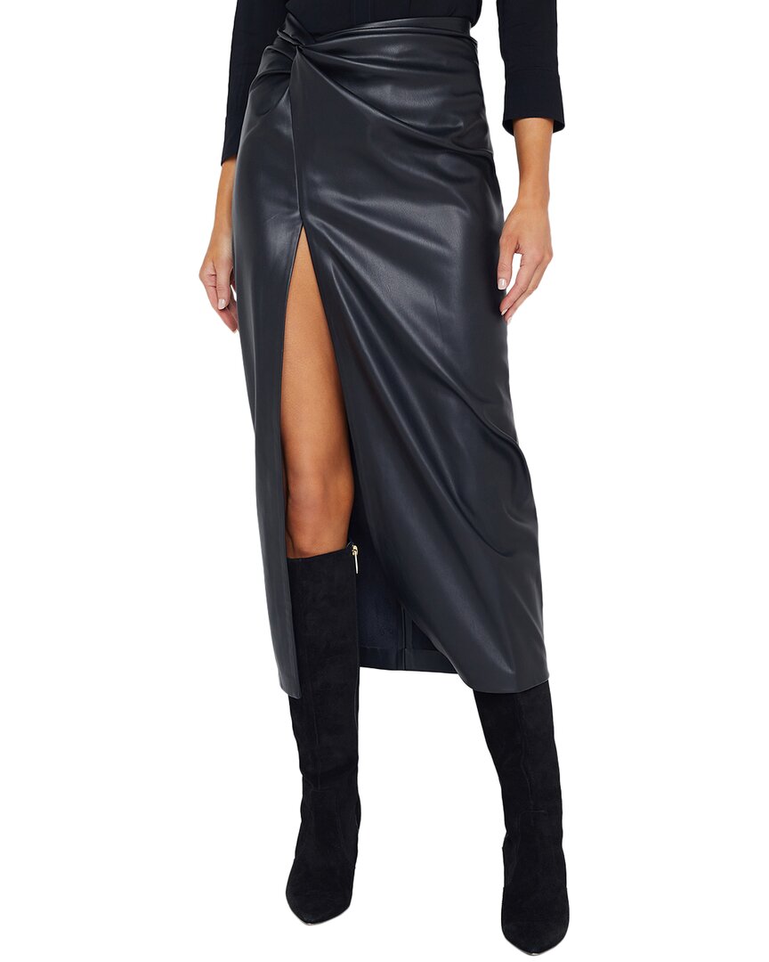 L'agence Lilou Twist Skirt In Black