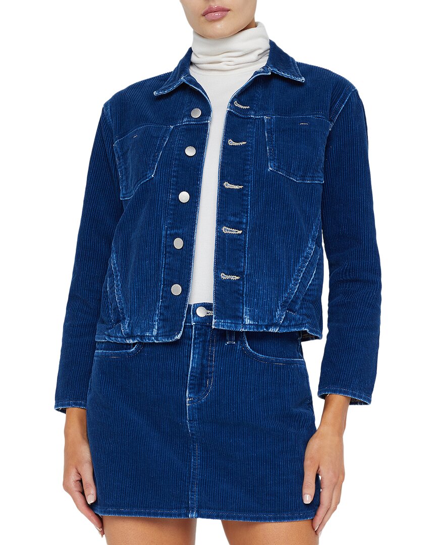 L Agence Nelly Corduroy Jacket In Blue