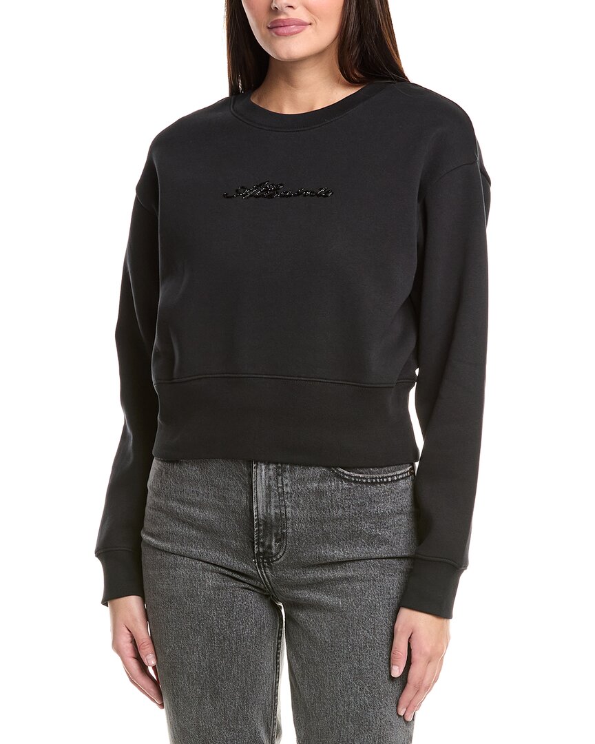 Allsaints Fern Embellished Sweatshirt In Black