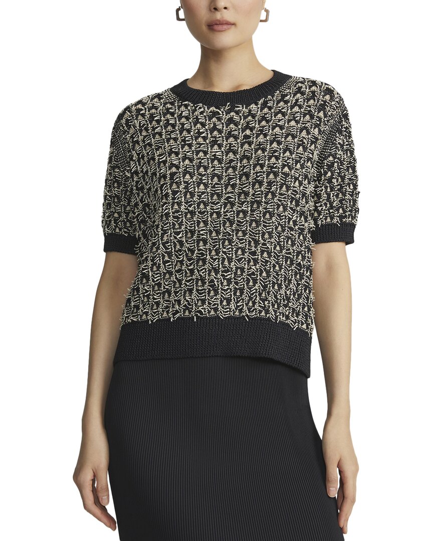 Lafayette 148 New York Textured Stitch Silk-blend Sweater