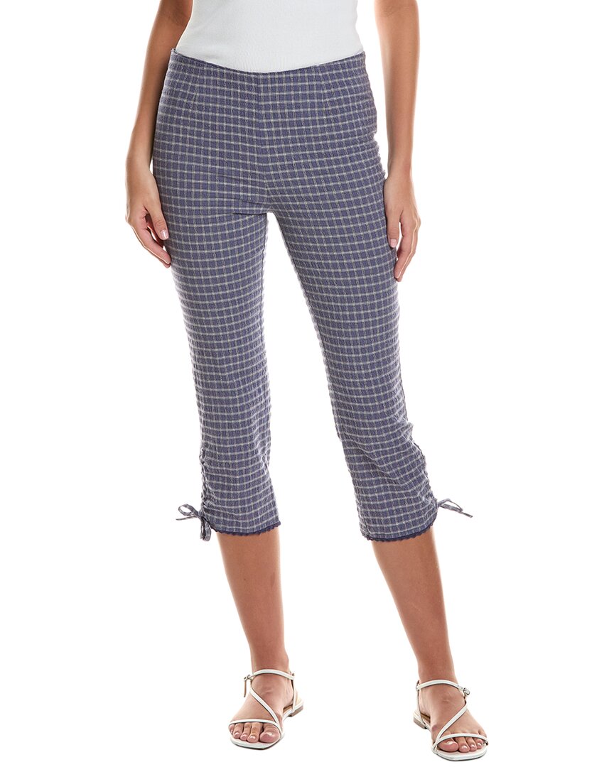 Free People Feeling Flirty Slim Linen-blend Capri In Multi
