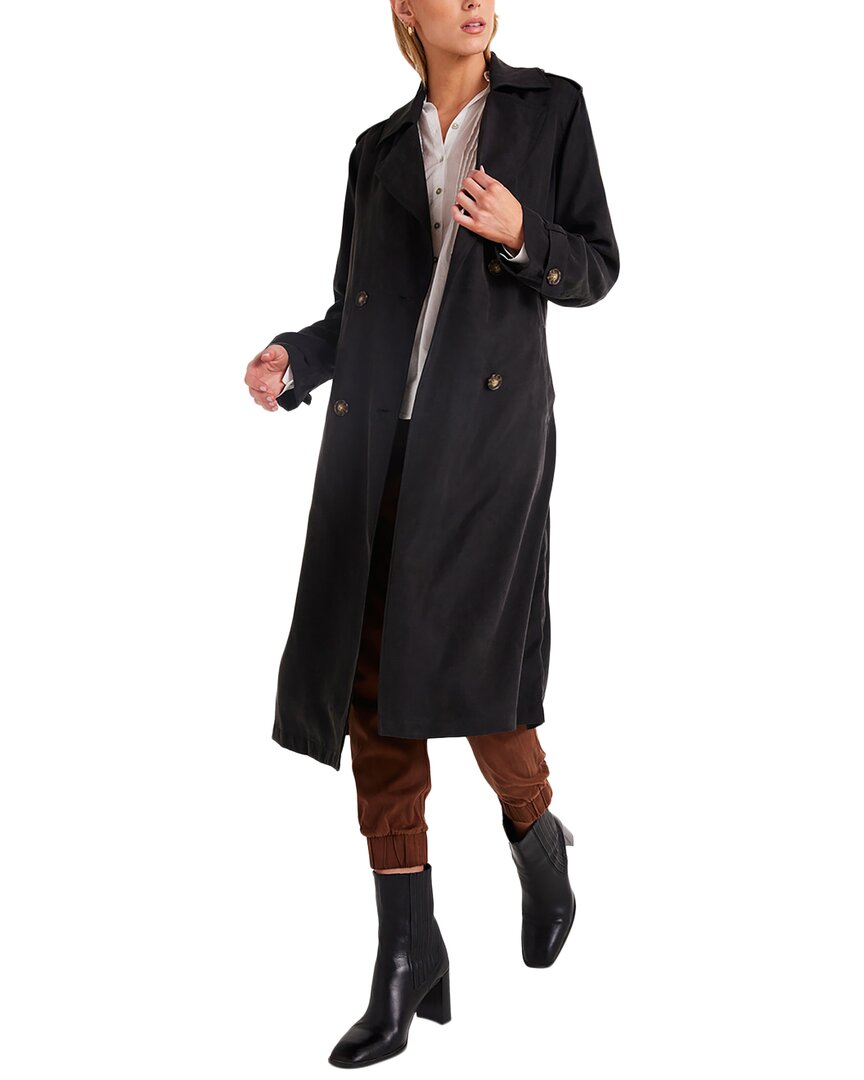 Bella Dahl Trench Coat In Black