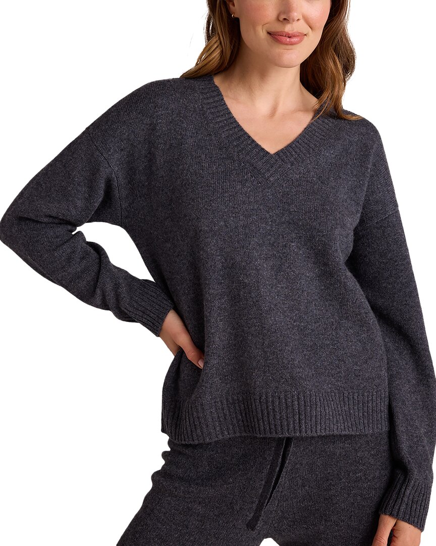 Bella Dahl V-neck Sweater In Gray