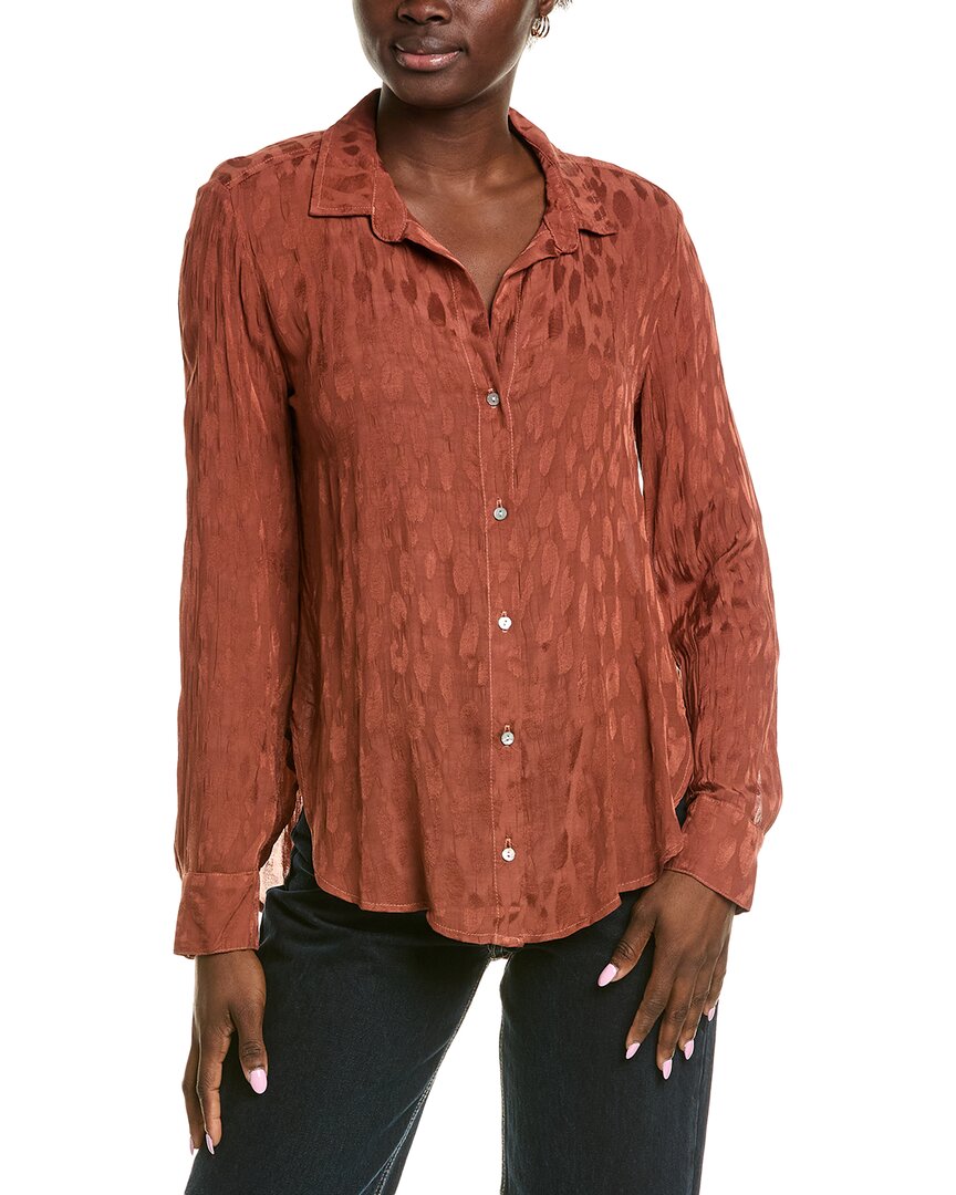 Bella Dahl Flowy Button Down In Orange