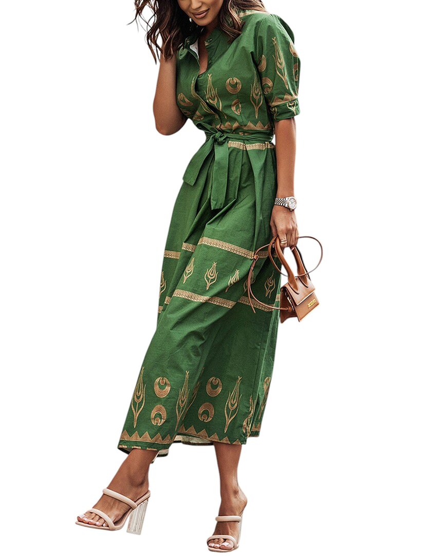 Leon Gori Maxi Dress In Green