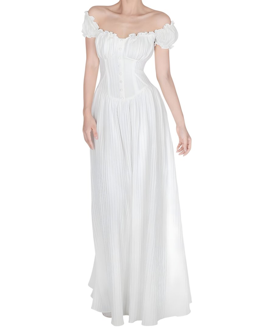 Linda Charm Maxi Dress In White