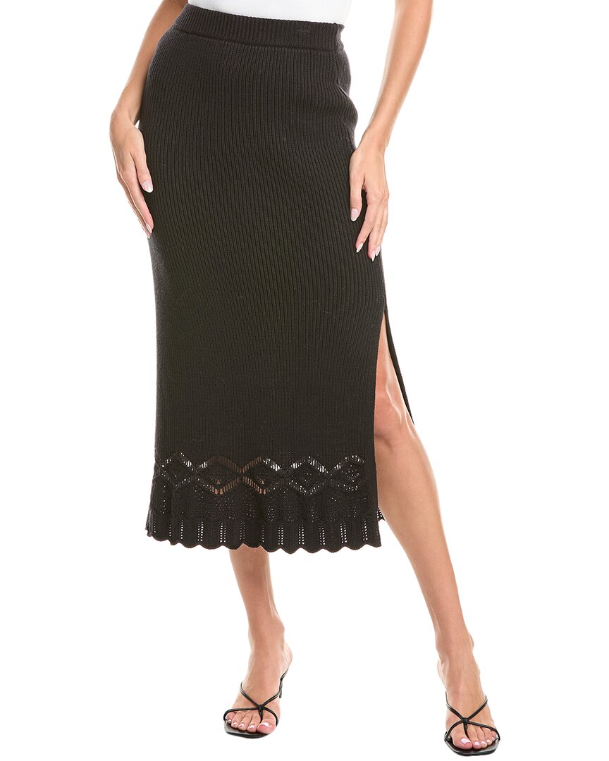 Saltwater Luxe Midi Sweater Skirt In Black