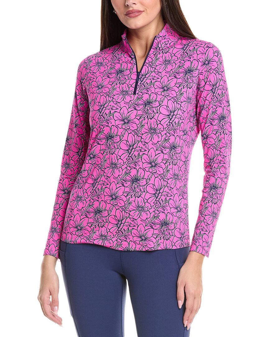 Ibkul Diana Long Sleeve Polo Shirt In Pink