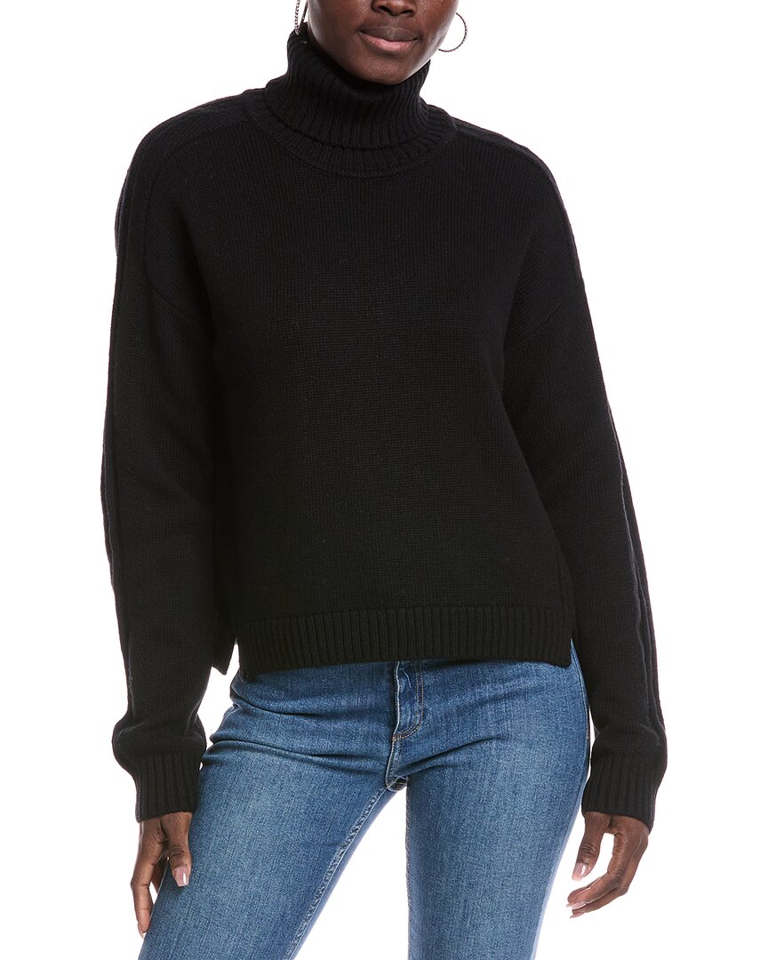 Atm Anthony Thomas Melillo Wool-blend Turtleneck Sweater In Black