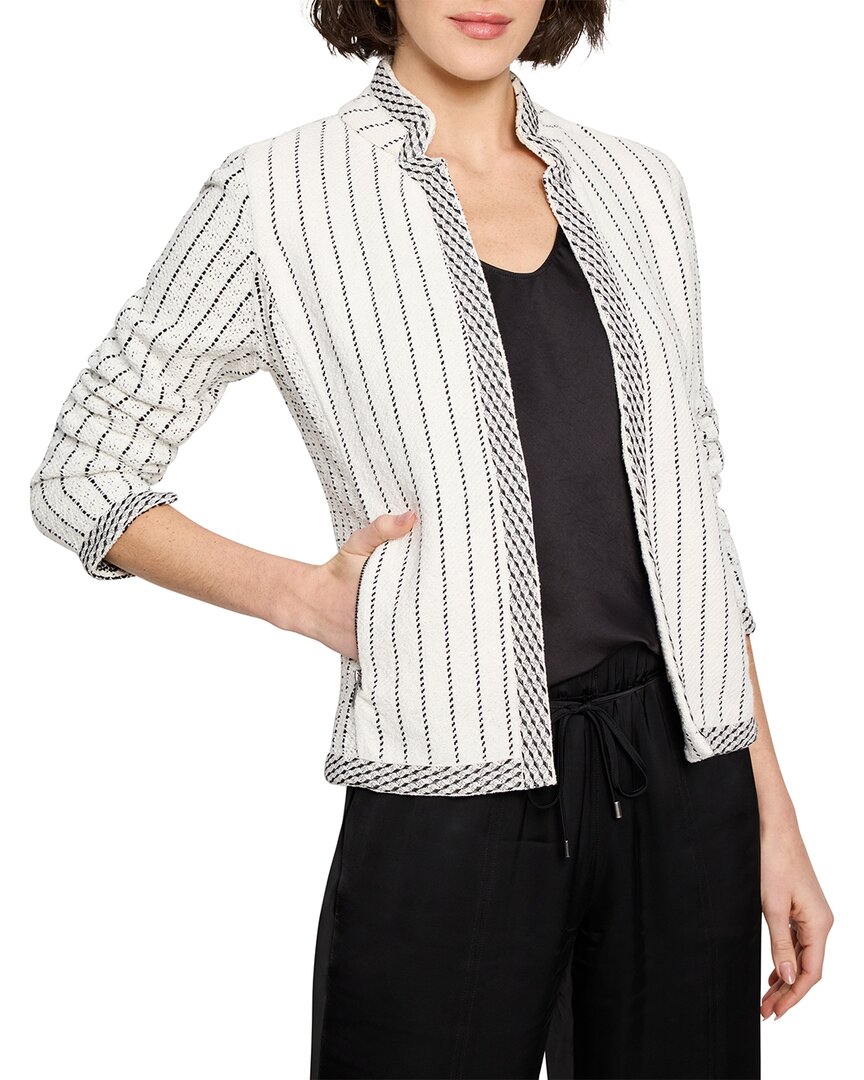 Nic + Zoe Nic+zoe Pinstripe Notch Collar Knit Jacket