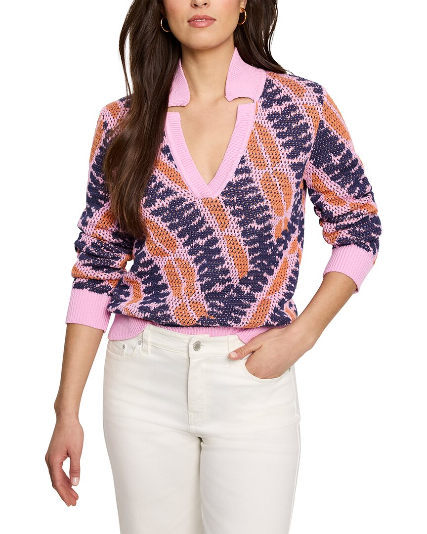 Nic + Zoe Nic+zoe Jacquard Mesh Squiggle Sweater