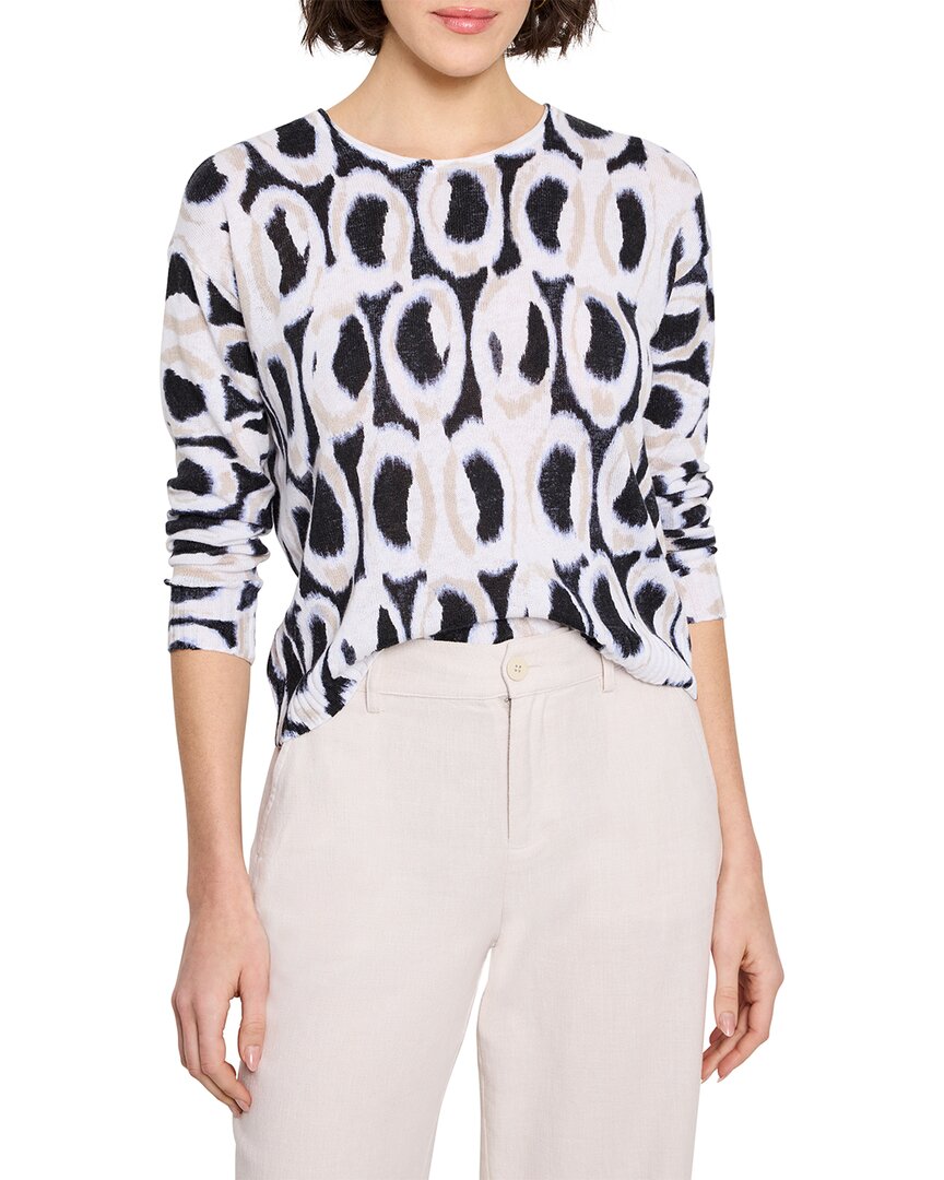 Nic + Zoe Nic+zoe Ikat Rings Supersoft Sweater In Black