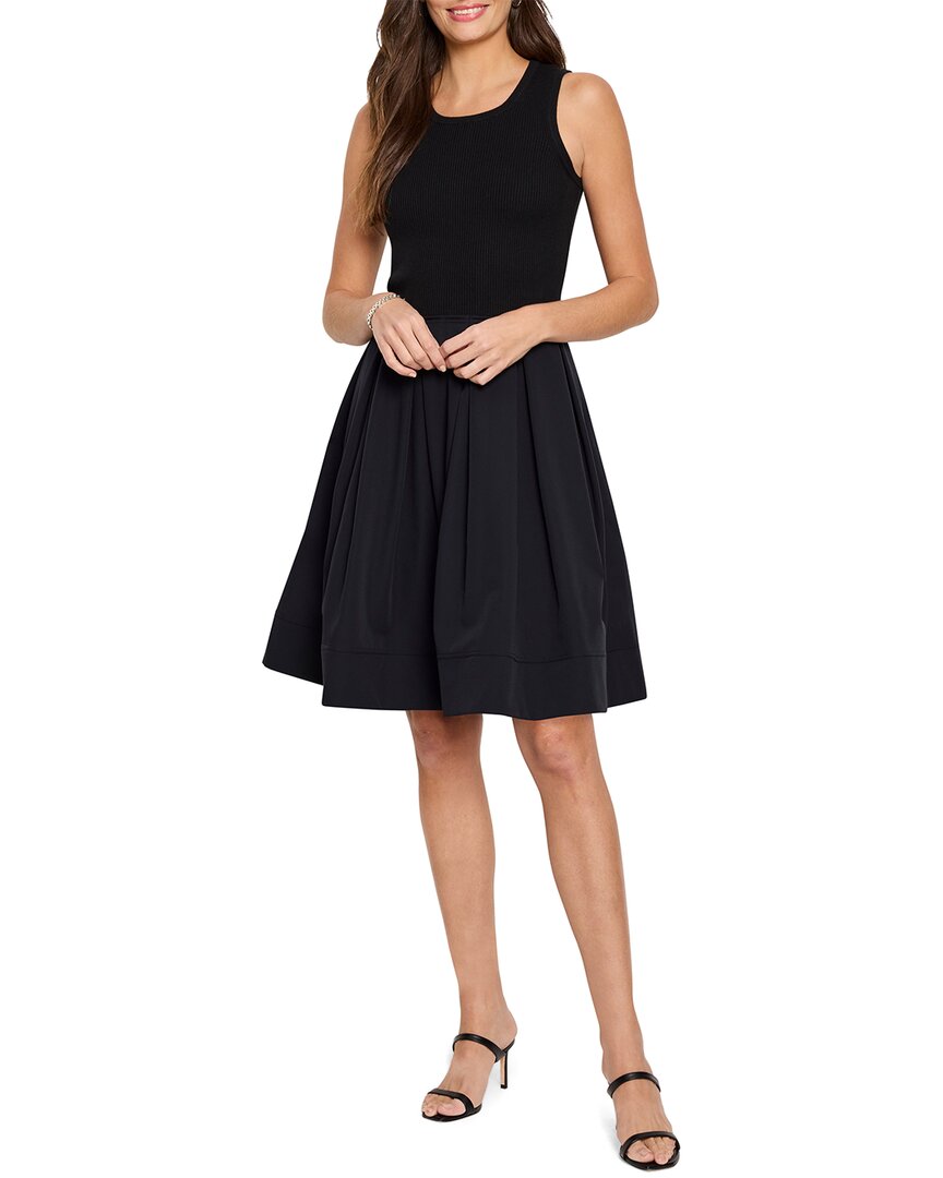 Nic + Zoe Nic+zoe Dani Sleeveless Mixed Media Dress In Black