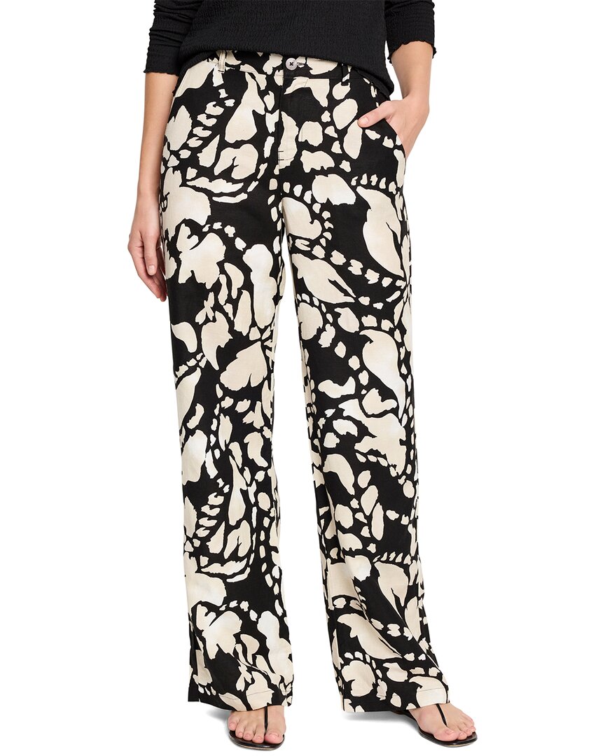 Nic + Zoe Nic+zoe Evening Petal Wide Leg Linen Blend Pants In Multi