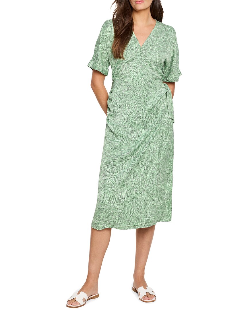Nic + Zoe Nic+zoe Swirling Sands Wren Wrap Dress In Green