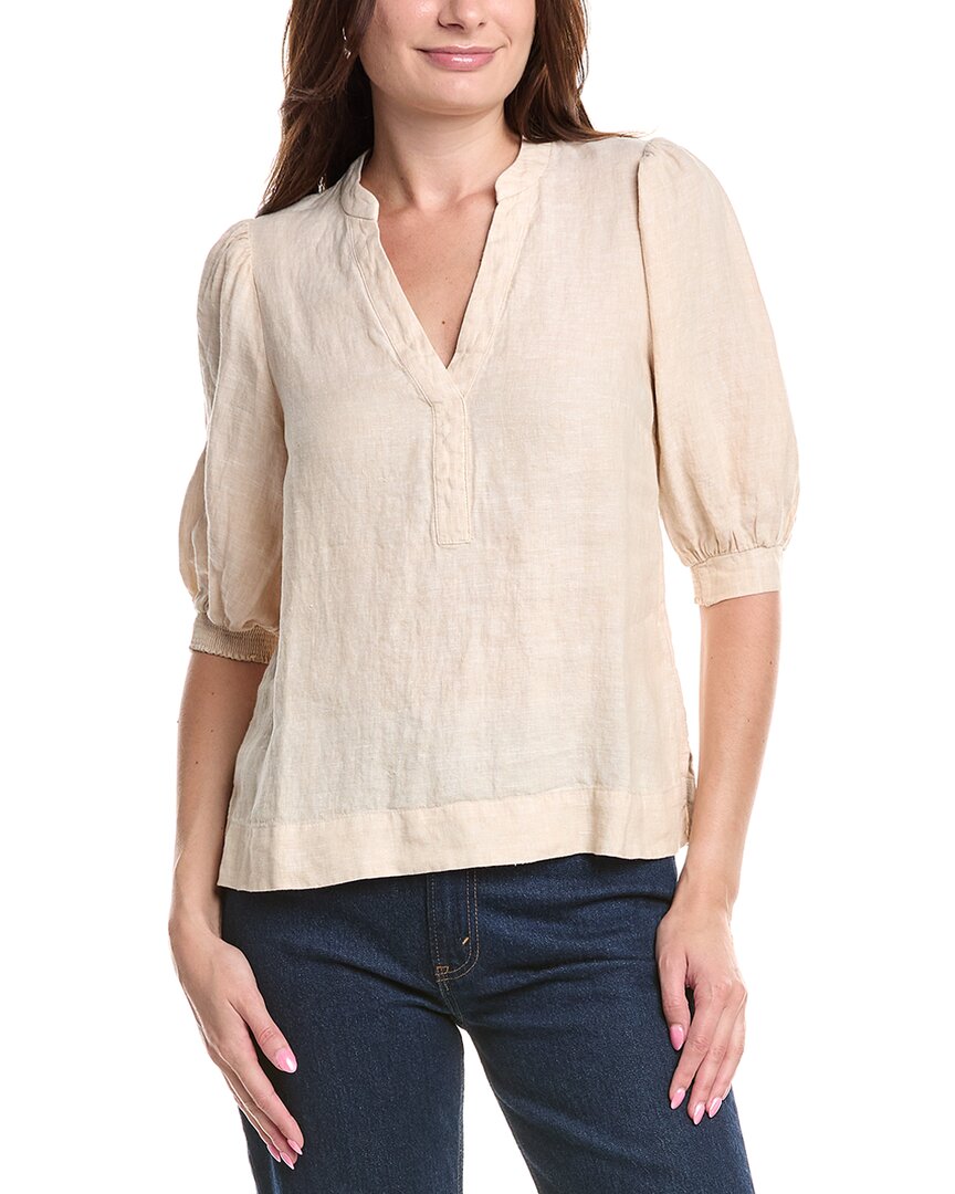 Lilly Pulitzer Mialeigh Linen Blouse In Neutral