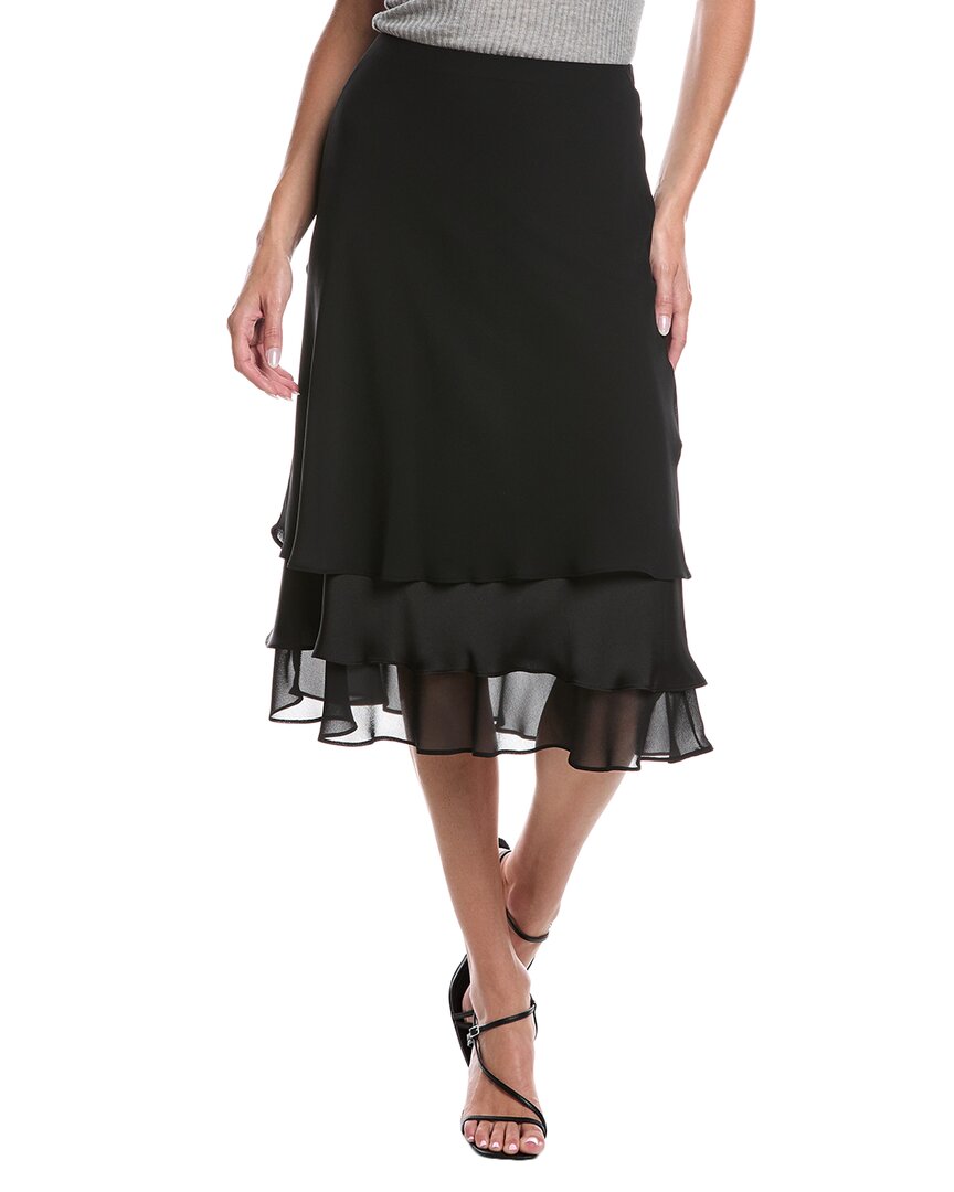 Joseph Ribkoff Tiered Hem Skirt In Black